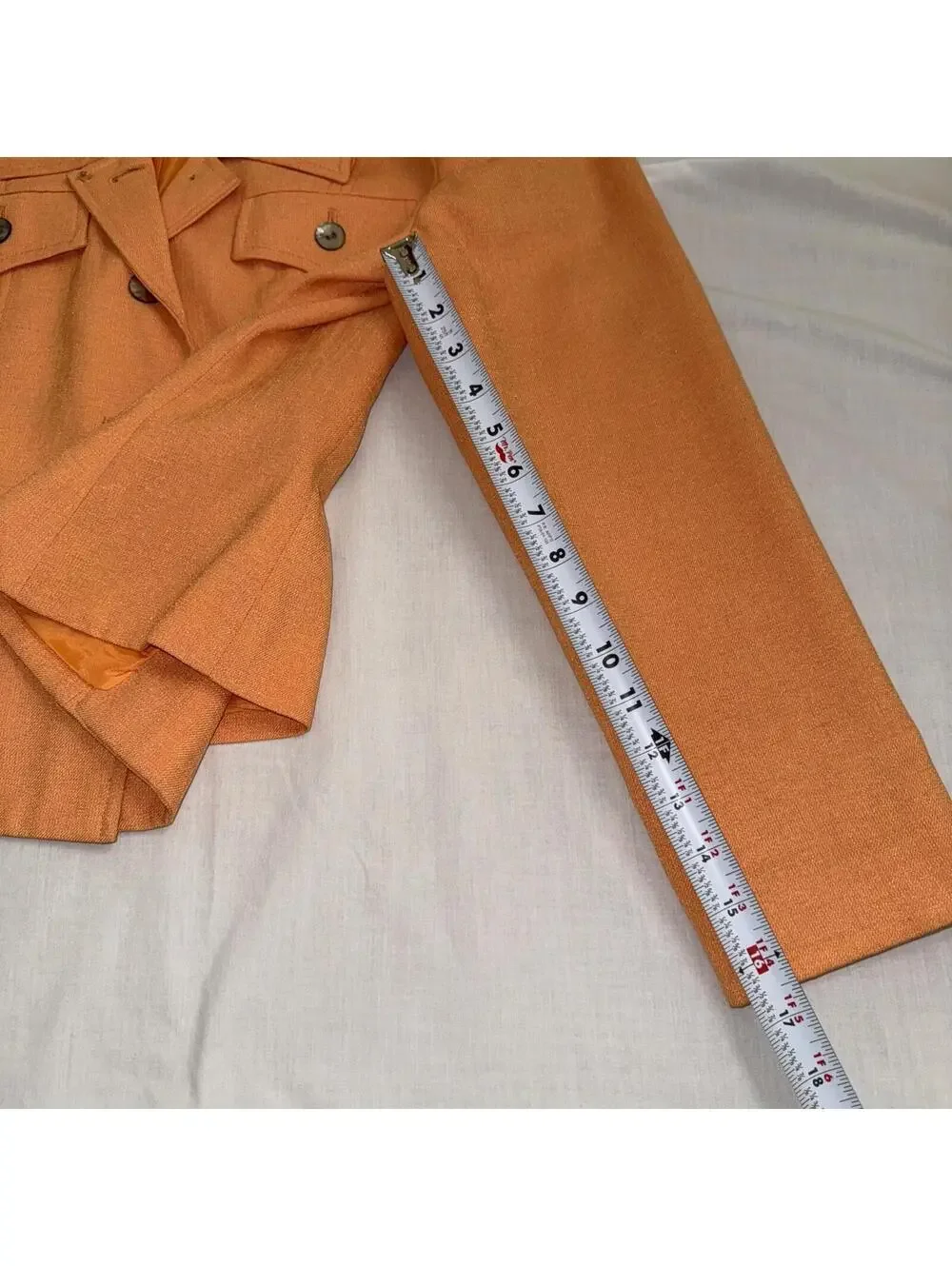 Kasper for A.S.L. Women’s 2-Piece Orange Skirt Suit Blazer & Skirt Set Size 12